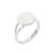 Lund Copenhagen Marguerit Ring sølv med hvid emalje, 11 mm