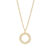 Lund Copenhagen Marguerit halssmykke – forgyldt cirkel med 14 margueritter