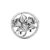 Lund Copenhagen sølv broche med blomst, Ø 42 mm