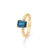 Mads Z Berry 14 kt guldring med London Blue topas