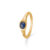 Mads Z Cabochon ring i 14 kt. guld med blå safir