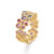 Mads Z Luxury Rainbow ring i 14 kt. guld med ægte sten, stor