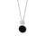 Nordahl Jewellery BLACK halskæde i sølv med to cirkler i sølv og sort