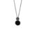 Nordahl Jewellery BLACK halskæde i sort sølv med to cirkler i sort sølv og sort