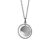 Nordahl Jewellery Tassel halskæde i sort sølv med cirkel vedhæng