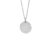 Nordahl Jewellery Two-sided halskæde i sølv med rundt vedhæng Ø 15 mm