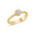 Nuran Flora ring 14 kt rødguld med brillanter