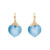 OLE LYNGGAARD Dew Drops øreringe i 18 kt guld med sky blue topaz