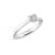 OLE LYNGGAARD Hjerte ring i hvidguld med 8 brillanter