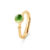 OLE LYNGGAARD Lotus 0 Tiny 18 kt. guld ring med grøn serpentin