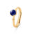 OLE LYNGGAARD Lotus 0 Tiny 18 kt. guld ring med lapis