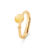 OLE LYNGGAARD Lotus 0 Tiny 18 kt. guld ring med rav