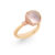 OLE LYNGGAARD Lotus 2, 18 kt. guld ring med rosakvarts