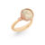 OLE LYNGGAARD Lotus 2, 18 kt. guld ring med rutilkvarts