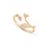 OLE LYNGGAARD Blooming 18 kt guld ring med rosaguld blad og brillanter