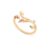 OLE LYNGGAARD Blooming 18 kt. guld ring med 3 rosaguld blade og 1 brillant