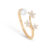 OLE LYNGGAARD Shooting Stars 18 kt guld ring med perle og 18 brillanter