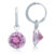 Øreringe med Pink Zirkonia – pr par