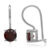 Øreringe med Rød Granat – 18mm – pr par