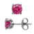 Ørestikker med Pink Turmalin – Ø6mm – pr par