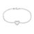 Ole Lynggaard Armbånd 18 karat hvidguld anker 40 Heart 16 brill. i alt 0.16ct TW.VS blank (16-19 cm)