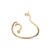 Ole Lynggaard Armring bred Snakes 18 karat rødguld med 4 brillanter i alt 0,03 ct. TW.VS.