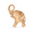 OLE LYNGGAARD Elefant Broche i 18 kt. guld og diamant