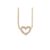 Ole Lynggaard Heart collier i rosaguld med 16 brillanter, blank (40-45 cm)