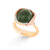 OLE LYNGGAARD Lotus 3, 18 kt. guld ring med serpentin og brillanter