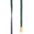 Ole Lynggaard Stretch design snor blå/grøn endestykker 18 karat rødguld længde 130 cm