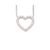 Scrouples 14 kt. hvidguld halssmykke med hjerte med brillanter i alt 0,15 ct W/SI
