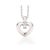 Scrouples sølv halssmykke med 14 kt. hvidguldshjerte, 0,02 ct brillant W/SI