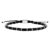 Son of Noa sort onyx/stål armbånd, 19-25 cm