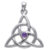 Vedhæng med Triquetra – Treenighedssymbolet og Ametyst – 35mm – u/kæde